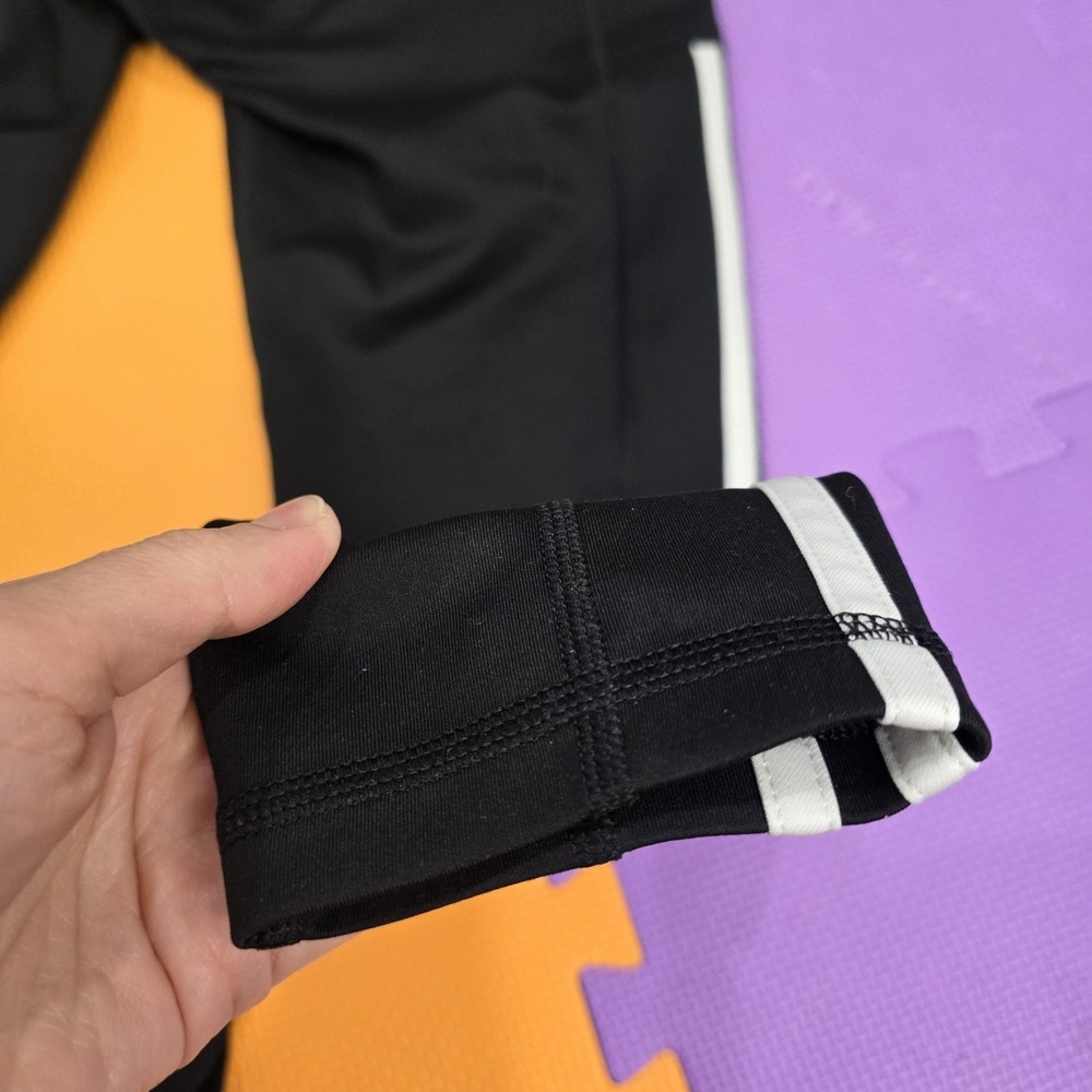 Adidas Women's Climalite 3-Stripe Leggings Black High Waisted Pockets Size L EUC - Picture 11 of 11